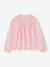 Girl's blouse with smocked sleeves ecru+pale pink - vertbaudet enfant 
