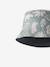Reversible patterned cotton bucket hat for boys grey blue - vertbaudet enfant 