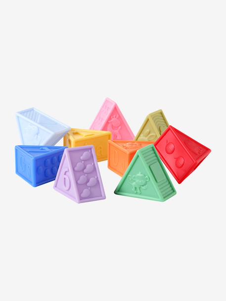 Set of 9 sensory triangles multicoloured - vertbaudet enfant 