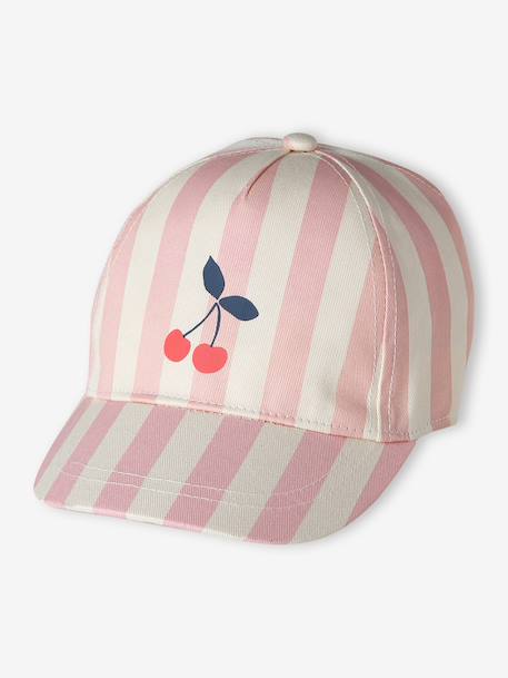 Girl's cap striped pink - vertbaudet enfant 