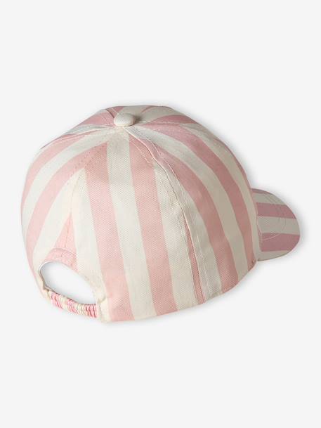 Girl's cap striped pink - vertbaudet enfant 