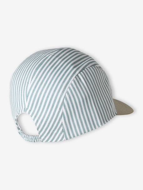 Striped Cap for Babies grey blue - vertbaudet enfant 
