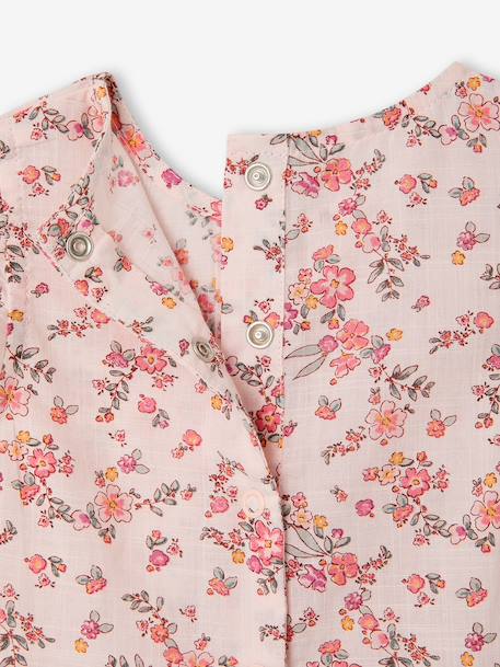 Ensemble bébé fille combinaison + bandeau imprimés rose imprimé+rose pâle+rose poudré+vert céladon imprimé - vertbaudet enfant 