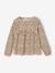 T-shirt blouse fille imprimé manches longues beige+écru+rose poudré+vert de gris - vertbaudet enfant 