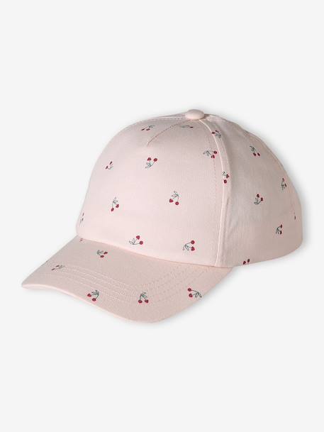 Casquette fille coton à motifs cerises rose pâle - vertbaudet enfant 