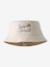 Reversible cotton bucket hat for baby boys cappuccino - vertbaudet enfant 