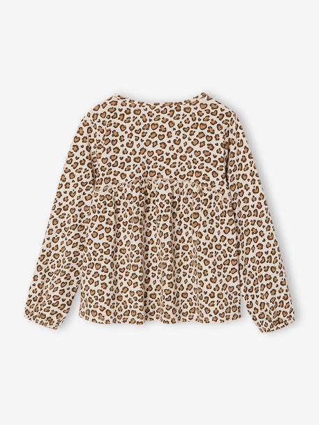 Printed Top for Girls beige+ecru+grey green+rosy - vertbaudet enfant 