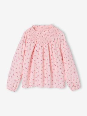 -Blouse fille manches smockées