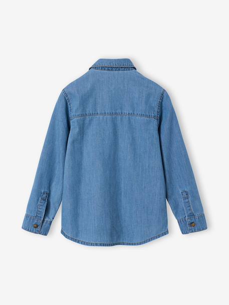 Lightweight denim shirt for boys double stone - vertbaudet enfant 