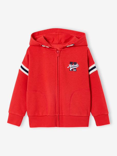 Boy's sweatshirt with placed motif red - vertbaudet enfant 