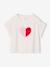 T-Shirt with Sequinned Motif, for Girls aqua green+ecru+lilac - vertbaudet enfant 