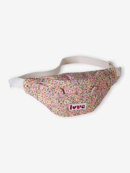 Corduroy Bumbag with Cat Design for Girls blush+double stone+multicoloured+pale blue+rose - vertbaudet enfant 