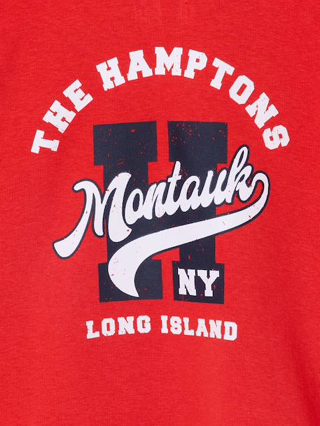 Boy's sweatshirt with placed motif red - vertbaudet enfant 