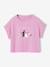 T-Shirt with Sequinned Motif, for Girls aqua green+ecru+lilac - vertbaudet enfant 