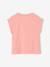 Tee-shirt motif fantaisie fille abricot+bleu grisé+écru+fraise - vertbaudet enfant 