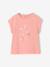 Animal print T-shirt for girls apricot+ecru+grey blue+strawberry - vertbaudet enfant 