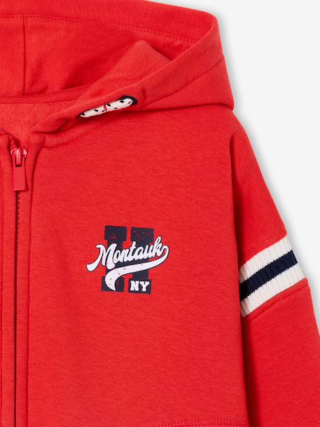 Boy's sweatshirt with placed motif red - vertbaudet enfant 