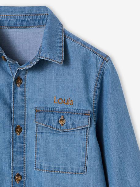 Lightweight denim shirt for boys double stone - vertbaudet enfant 