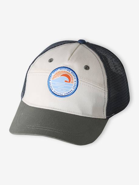 Casquette garçon coton style trucker écru - vertbaudet enfant 