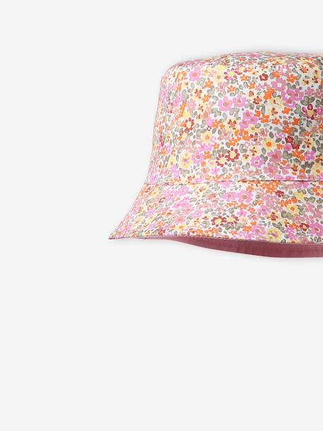 Reversible Bucket Hat for Girls rose - vertbaudet enfant 