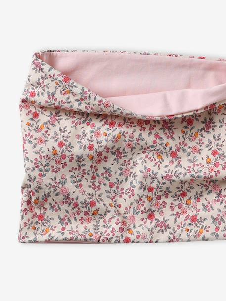 Girl's snood in floral print cotton multicoloured - vertbaudet enfant 
