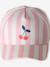 Striped Cotton Cap for Girls rose - vertbaudet enfant 