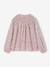 Girl's blouse with smocked sleeves ecru+pale pink - vertbaudet enfant 