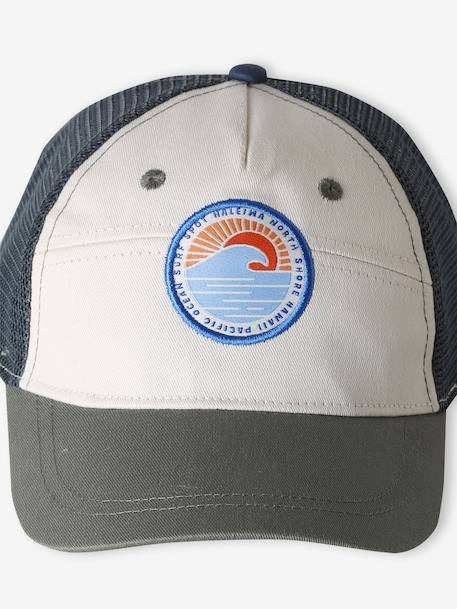 Cotton trucker-style cap for boys ecru - vertbaudet enfant 