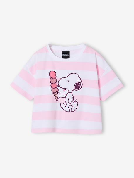 Striped Snoopy Set for Girls striped pink - vertbaudet enfant 