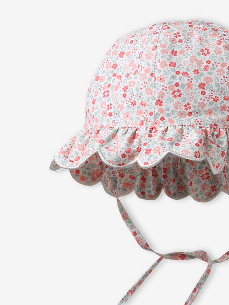 Girl's hat with scalloped trim ecru - vertbaudet enfant 