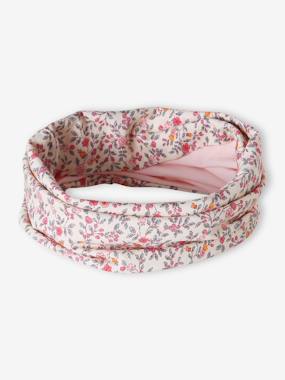-Snood fille coton imprimé fleurs