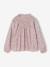 Girl's blouse with smocked sleeves ecru+pale pink - vertbaudet enfant 
