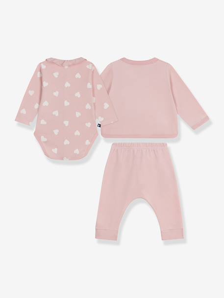 Velvet 3-piece baby set gift box rose - vertbaudet enfant 
