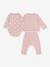 Velvet 3-piece baby set gift box rose - vertbaudet enfant 