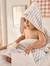 Customisable bath cape + wash mitt IN THE CLOUDS striped blue - vertbaudet enfant 