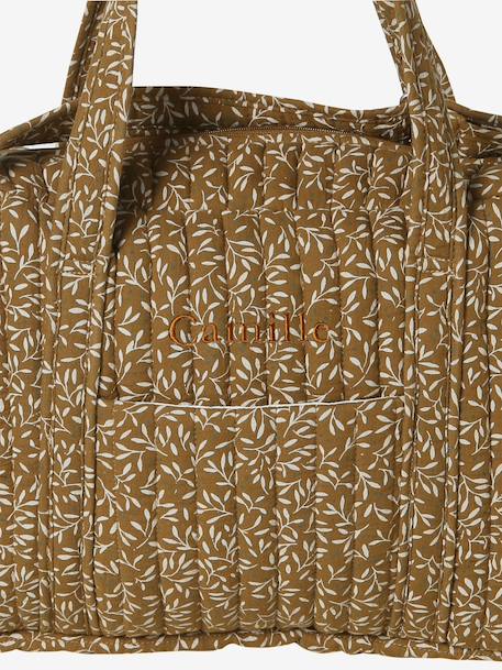 Sac à langer en gaze de coton JOIOSA beige imprimé+bleu nuit+bronze+écru - vertbaudet enfant 