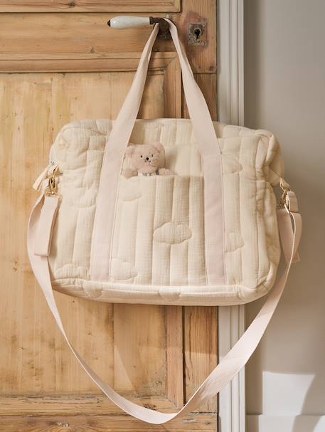 24-hour bag MAMA TEDDY ecru+white - vertbaudet enfant 