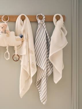 Nursery-Pack of 3 cotton muslin squares IN THE CLOUDS