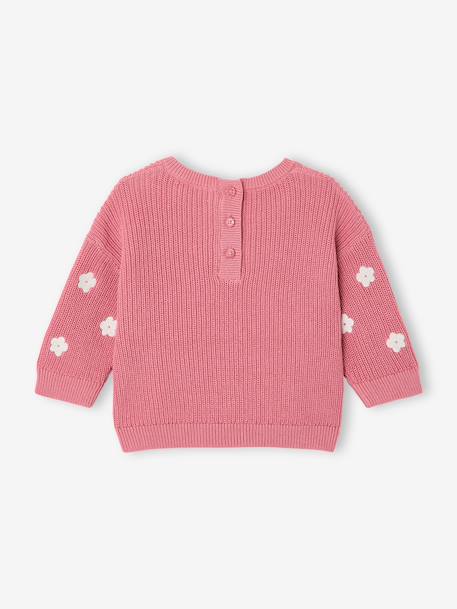 Embroidered baby top old rose+vanilla - vertbaudet enfant 