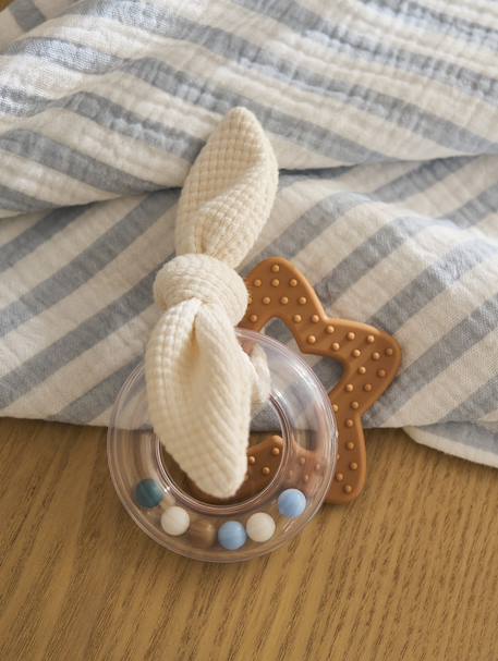 Customisable comforter and rattle with CLOUD carry case white - vertbaudet enfant 