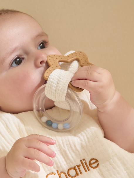 Doudou personnalisable et hochet avec mallette NUAGE blanc - vertbaudet enfant 