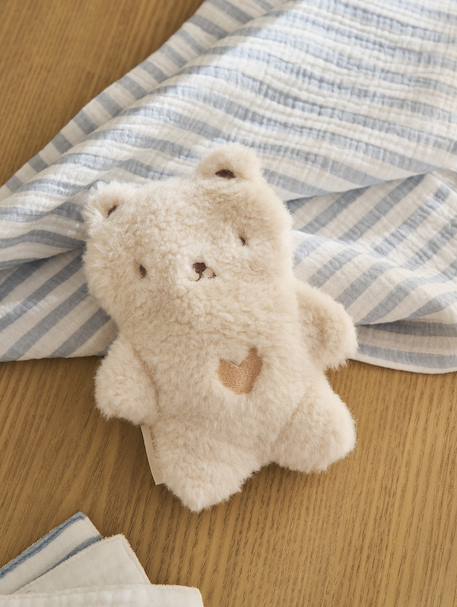 Cuddly Toy Hot Water Bottle ecru+navy blue+pecan nut - vertbaudet enfant 