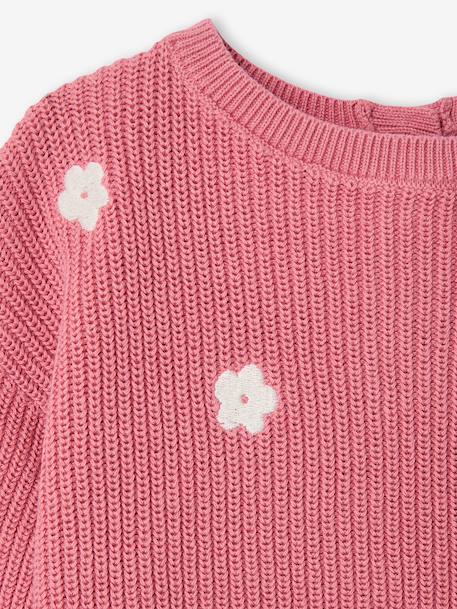 Embroidered baby top old rose+vanilla - vertbaudet enfant 