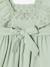 Cotton Gauze Occasion Wear Dress with Broderie Anglaise Sleeves, for Girls pale pink+sage green - vertbaudet enfant 