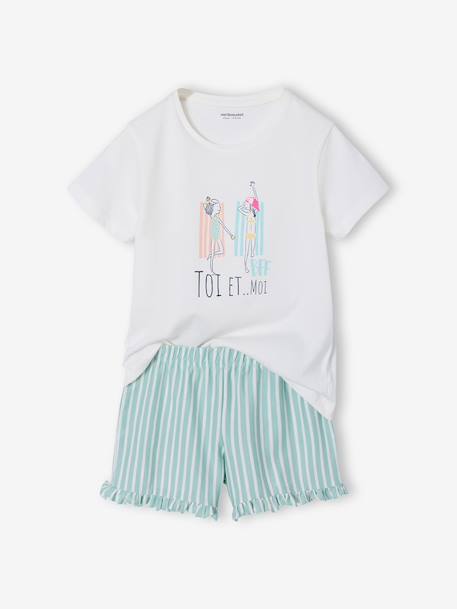 Pack of 2 girls' pyjama shorts ecru - vertbaudet enfant 