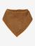 Pack of 3 Bandana-Style Bibs in Terry Cloth & Cotton Gauze BROWN LIGHT SOLID WITH DESIGN - vertbaudet enfant 
