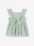 Blouse with Broderie Anglaise & Frills, for Girls sage green - vertbaudet enfant 