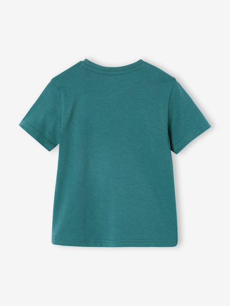 Pack of 3 short-sleeved t-shirts almond green+caramel+navy blue+petrol blue - vertbaudet enfant 