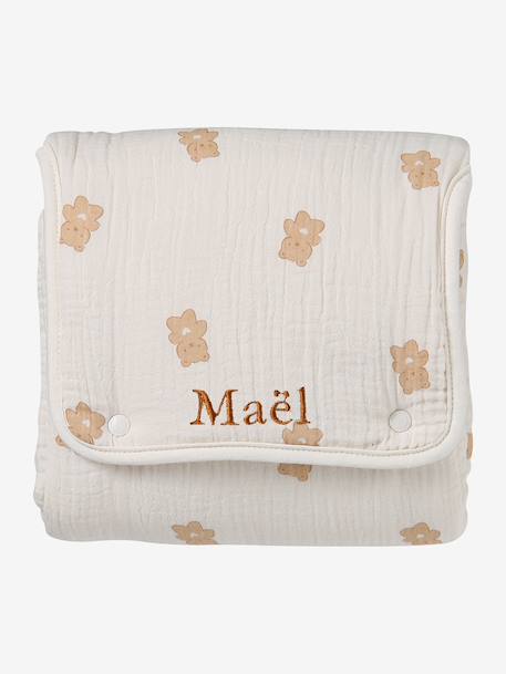 Travel Changing Mat ecru+hazel+white - vertbaudet enfant 