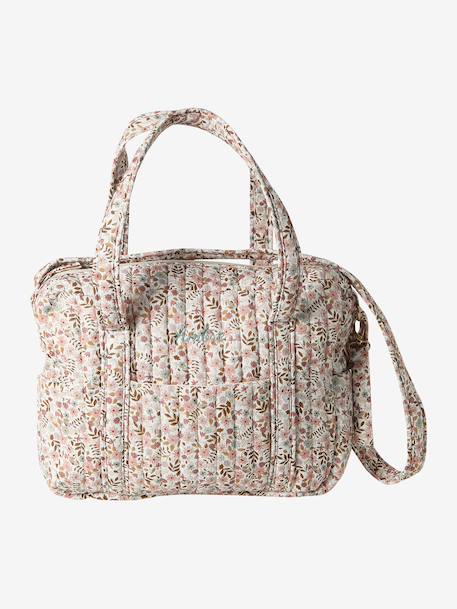 Sac à langer en gaze de coton JOIOSA beige imprimé+bleu nuit+bronze+écru - vertbaudet enfant 